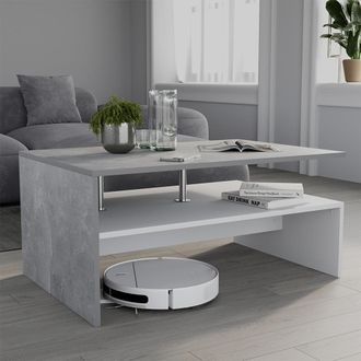 Vicco Mesa De Centro Amato, Hormig&oacute;n/blanco, 90 X 52.6 Cm, Vicco