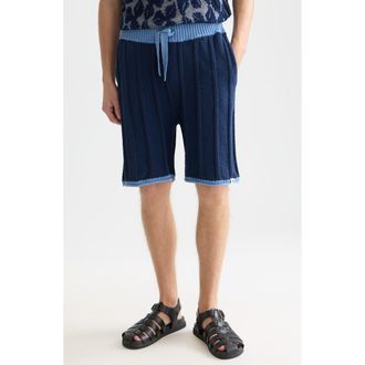 Scotch & Soda Structured Knit Shorts in Pageant Blue at Nordstrom, Size Xx-Large