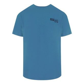 Plein Sport Klassiek Korte Mouwen Logo T-shirt in Teal