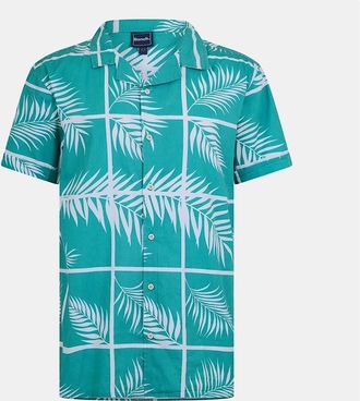 Bench Mens Shirt Ss Rafil - Green - Size: Regular/40