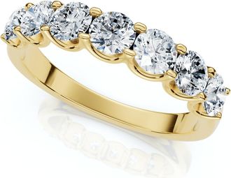 Pompeii3 1Ct TW Diamond U Prong 7-Stone Wedding Ring 14k Gold or Platinum Lab Grown