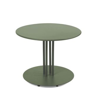 Oviala Mesa de centro de jard&iacute;n verde caqui 50 cm