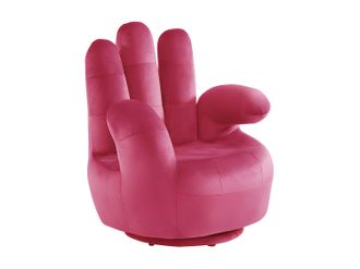 Vente-Unique Sill&oacute;n con forma de mano pivotante CATCHY de terciopelo - Fucsia
