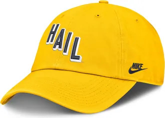 Nike Michigan Natural Club Nike Mens College Adjustable Hat in Yellow | NC0178HMWV-EYR