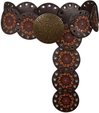 Etro Print Studded Leather Belt