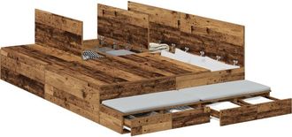 vidaXL Vidaxl - Cama Con Almacenamiento Madera Vieja 226.5 X 135 X 31.5 Cm