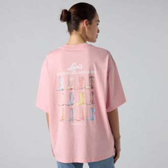 Levi's Graphic Short Stack Tee - Womens - XL - Red