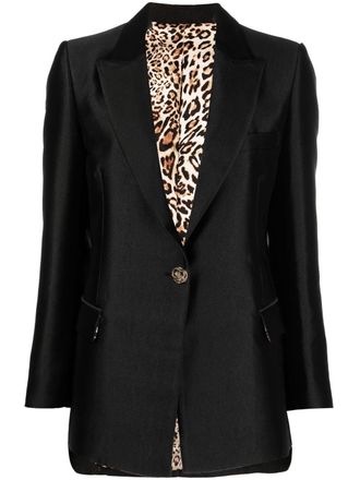 Philipp Plein Blazer monopetto con stampa - Nero