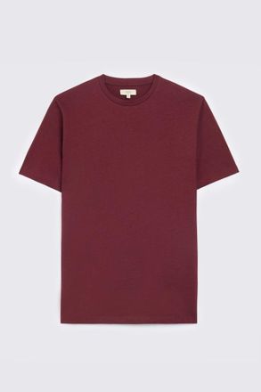 Moss Burgundy Crew-Neck T-Shirt