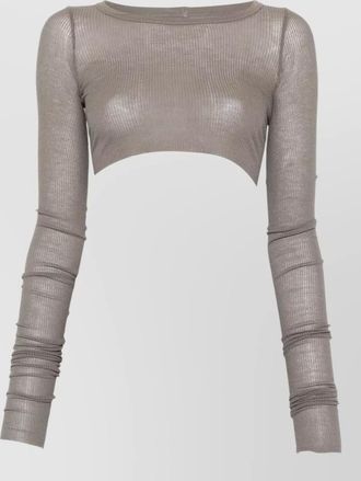 Rick Owens cropped long-sleeve t-shirt