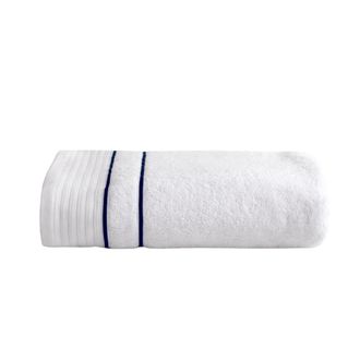 Colch&oacute;n Morfeo Toalla ribete azul marino ba&ntilde;o - 100x150 cm -mediterr&aacute;neo