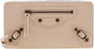 Balenciaga Beige Pink Leather Coin Purse/Coin Case (Pre-Owned)