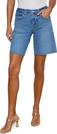 L'agence River Raw Hem Denim Bermuda Shorts in Scottsdale at Nordstrom, Size 25
