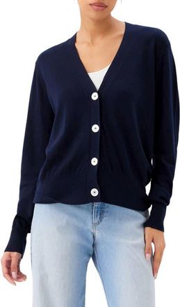 Karen Kane V-Neck Cardigan in Navy at Nordstrom, Size X-Small