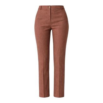Pinko Slim-fit Trousers, female, Brown, Size: XL Bello Trousers