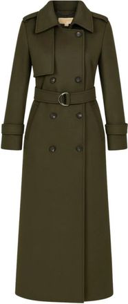 Michael Kors Cappotto in misto lana con cintura - - Coats - Donna - Verde - M