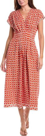Max Studio Cap Sleeve Front Tuck Midi Dress