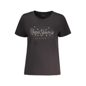 Pepe Jeans London Zwarte Katoenen Dames T-Shirt