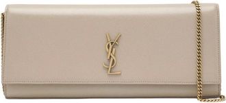 Saint Laurent Wallets & Cardholders, female, Beige, Size: ONE SIZE Kate Clutch