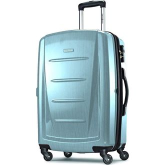 Samsonite Winfield 2 Checked-Medium 24-Inch Hardside Expandable Luggage with Spinner Wheels in Ice Blue at Nordstrom