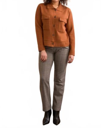 Tribal Button Front Cardigan In Bran