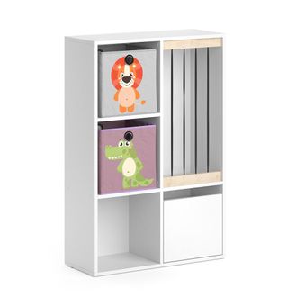 Vicco Estanter&iacute;a Infantil Luigi, Blanco, 72 X 107.8 Cm Con 2 Cajas Plegables Opt.3 Vicco