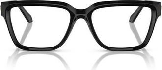 Versace 53mm Rectangular Optical Glasses in Black at Nordstrom
