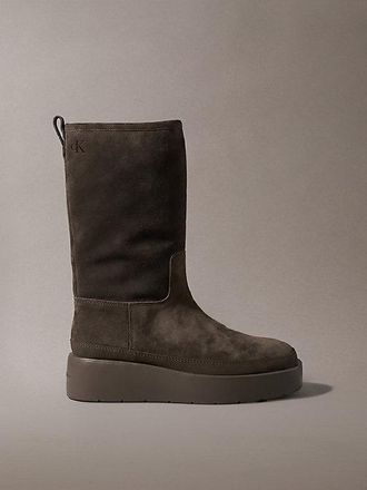 Calvin Klein Botas De Plataforma De Ante Impermeables