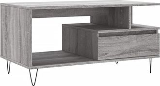 vidaXL Vidaxl - Mesa de centro madera contrachapada gris Sonoma 90x49x45 cm