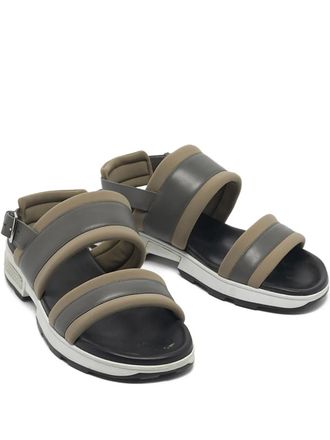 Herm&egrave;s leather strap sandals - men - Rubber/Calf Leather/Calf Leather/Calf Leather - 43 - Brown