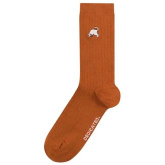 Dedicated Rib Socks Knivsta Dog Pose Multifunktionssocken - Unisex | braun