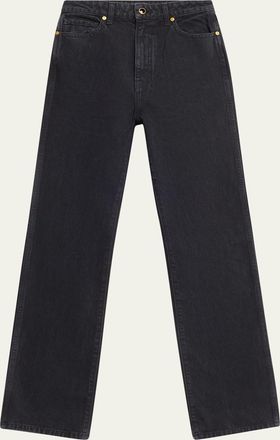 Khaite Danielle Enameled Button Jeans