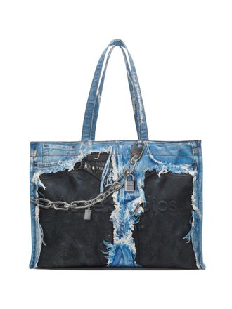 Acne Studios Borsa tote con stampa denim di Acne Studios