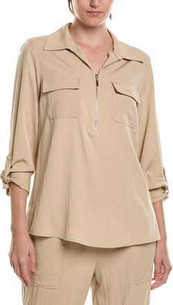 Anne Klein Half Zip Collar Shirt