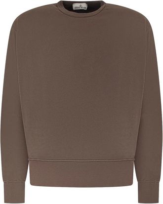 Stone Island Crewneck Sweatshirt - Heren - Sweatshirts - Bruin - XL - Katoen - Hoodies & sweatvesten