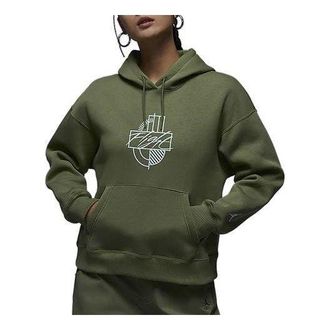 Nike Jordan (WMNS) Air Jordan Brooklyn Fleece Graphic Hoodie Green FD7155-340
