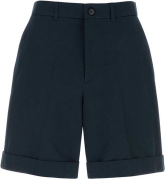 Valentino Navy Blue Solid Shorts