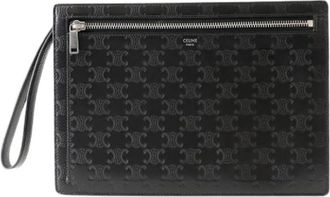 Celine Pre-owned Clutch bag - unisex - Vintage Clutch - Zwart - ONE Size - Leer - Vintage