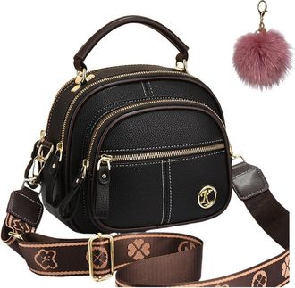 Generic Classic Multi Compartment Crossbody Bag - Womens Stylish Handbag, Large Capacity Retro Shoulder Bag