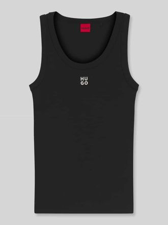 HUGO BOSS Slim Fit Top aus Baumwoll-Mix Modell DATAMIA in Black, Gr&ouml;&szlig;e XL