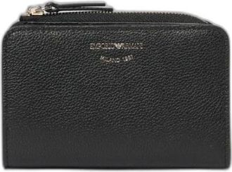 Emporio Armani Portafoglio Bifold in Pelle Grana - - Accessories - unisex - Nero - ONE SIZE