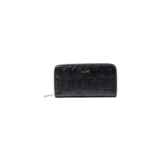 Liu Jo Wallets & Cardholders, female, Black, Size: ONE SIZE Stylish Zip-Around Wallet with Compartments