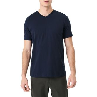 Pact Organic Cotton Mens Softspun Essential V-Neck Tee in Navy at Nordstrom, Size Xx-Large