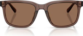 Brooks Brothers 55mm Square Sunglasses in Brown /Brown at Nordstrom