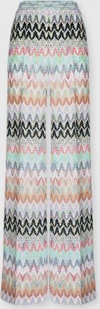 Missoni Wide-leg Trousers In Viscose And Cotton Lam&eacute; Lace Motif in Green& Brown at Nordstrom, Size 40 It