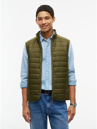 Tommy Hilfiger Mens Mixed-Media Performance Vest - Huntsman Green - XL