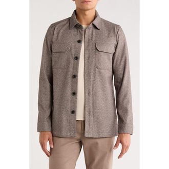 Soul of London Melton Shirt Jacket in Graphite/Graphite at Nordstrom Rack, Size Xx-Large