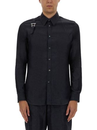 Alexander McQueen Black Regular Solid Shirt