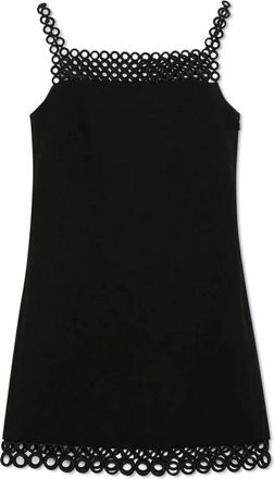 SIMKHAI Zwarte Gehaakte Mini Jurk - Dames - Korte kleedjes - Zwart - 2XS - Polyester - Kleedjes