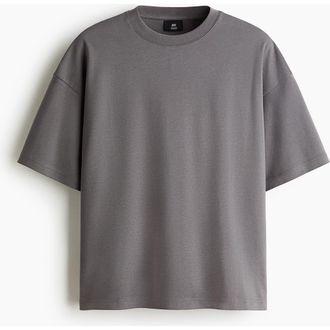 H&M Oversized Fit Interlock T-shirt in Gray at Nordstrom, Size Xx-Large